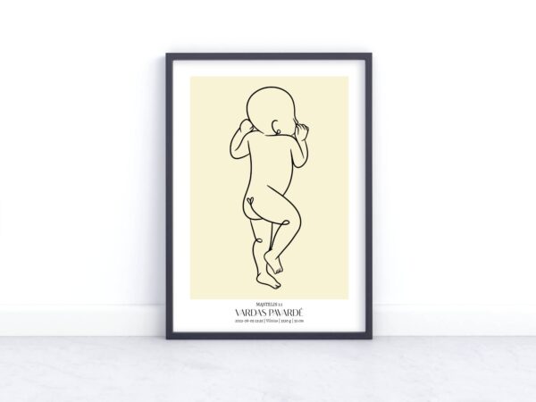 Minimalistiniai metrikai, dešinė, rusva, 1 dizainas, 2 šriftas