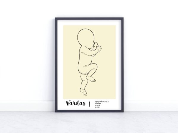 Minimalistiniai metrikai, dešinė, rusva, 2 dizainas, 1 šriftas