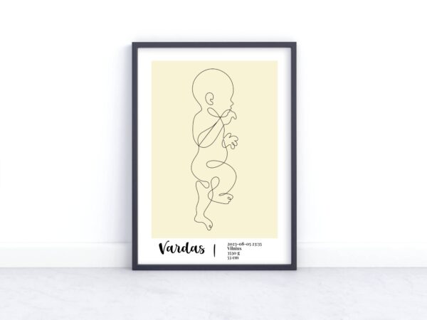 Minimalistiniai metrikai, dešinė, rusva, 3 dizainas, 1 šriftas