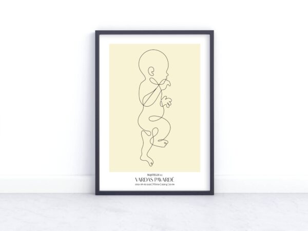Minimalistiniai metrikai, dešinė, rusva, 3 dizainas, 2 šriftas