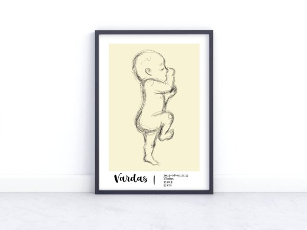 Minimalistiniai metrikai, dešinė, rusva, 5 dizainas, 1 šriftas
