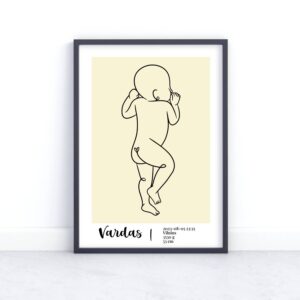 Minimalistiniai metrikai, dešinė, rusva, 1 dizainas, 1 šriftas