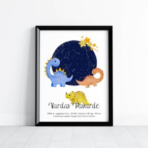 Metrikai-žvaigždėlapis "Dinozaurai"