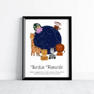 Metrikai-žvaigždėlapis "Džiunglėse"