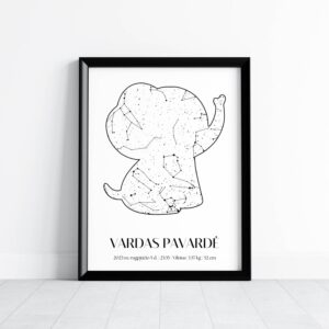 Metrikai-žvaigždėlapis "Drambliukas"