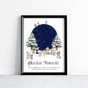 Metrikai-žvaigždėlapis "Žiemiškai"