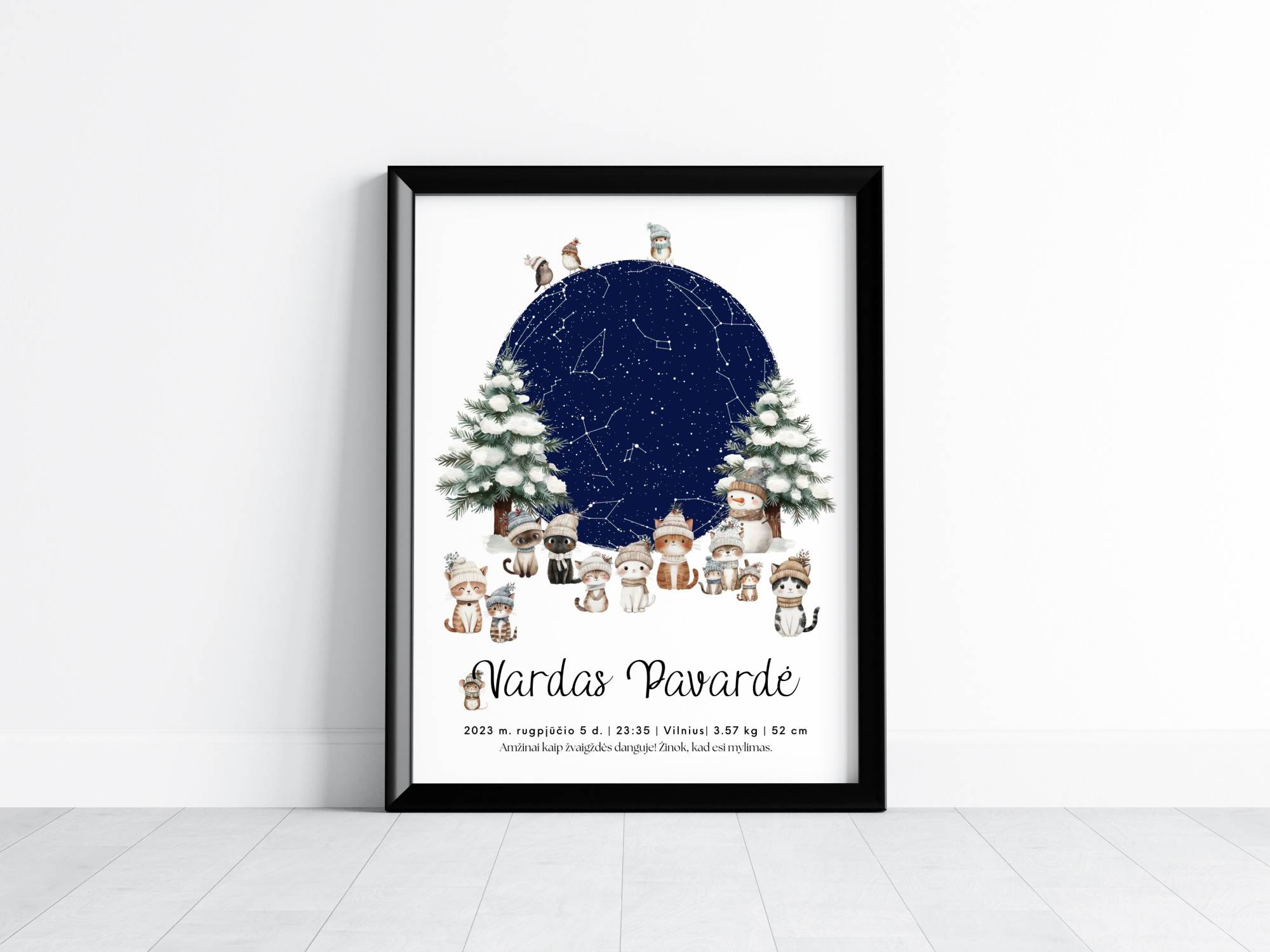 Metrikai-žvaigždėlapis "Žiemiškai"